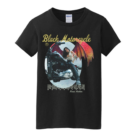Black Motorcycle T-Shirt + Shop Rag